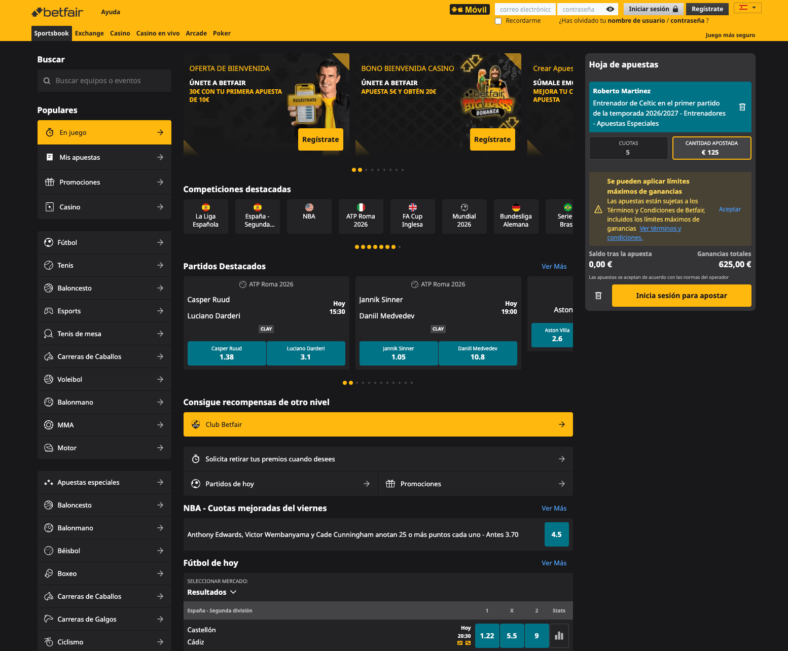 betfair casa de apuestas