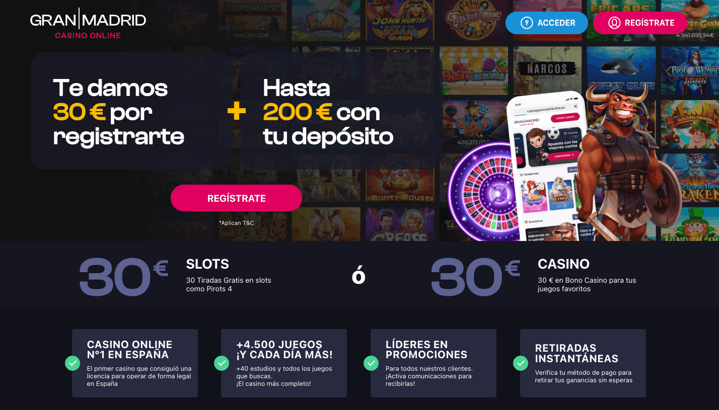 Oferta de bienvenida Casino Gran Madrid