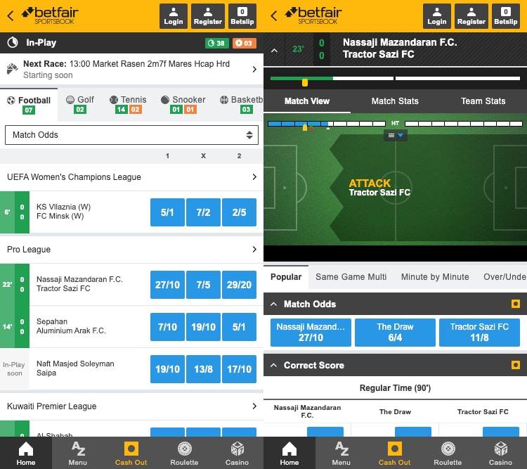 Betfair app