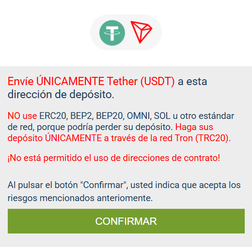 Red de cryptos en 1xbet