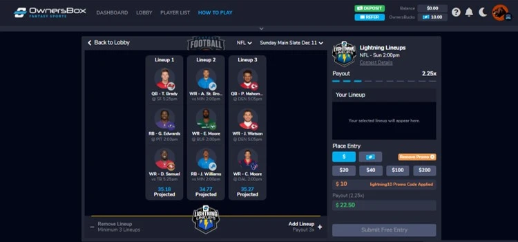 OwnersBox Lightning Lineup