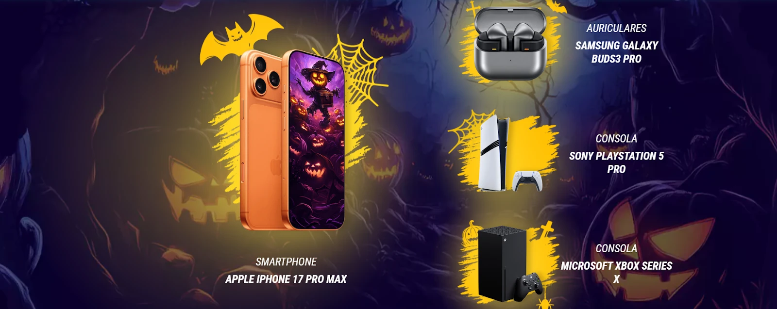 Superpremios de la promoción de Halloween de 1xbet
