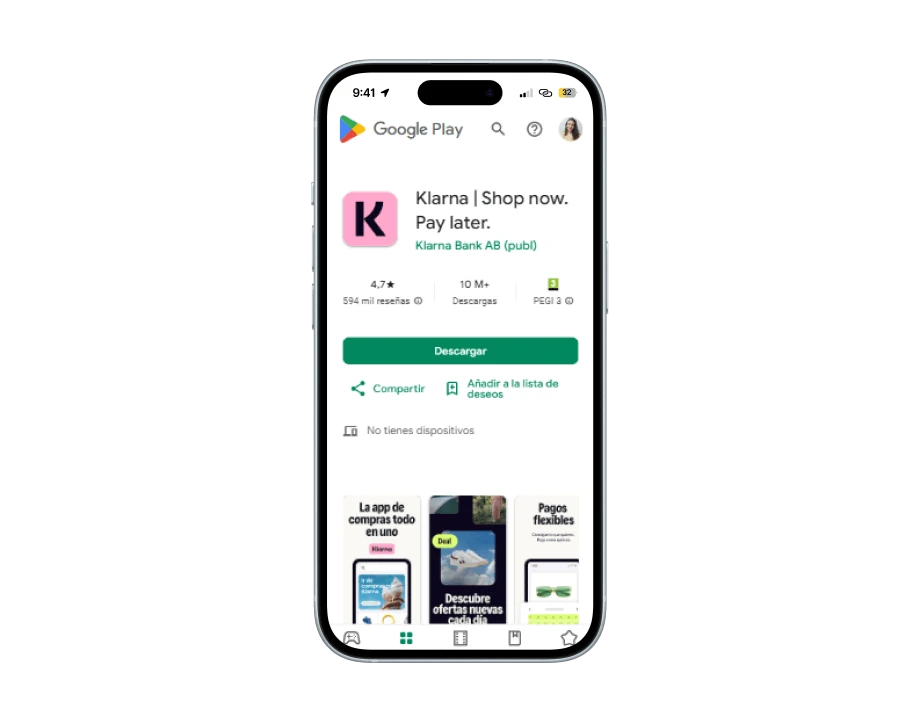 klarna como descargar AD24