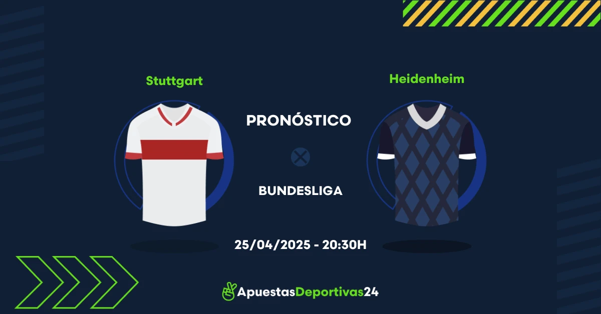Pronóstico Stuttgart vs Heidenheim (25/04/25) - Apuestas y Cuotas