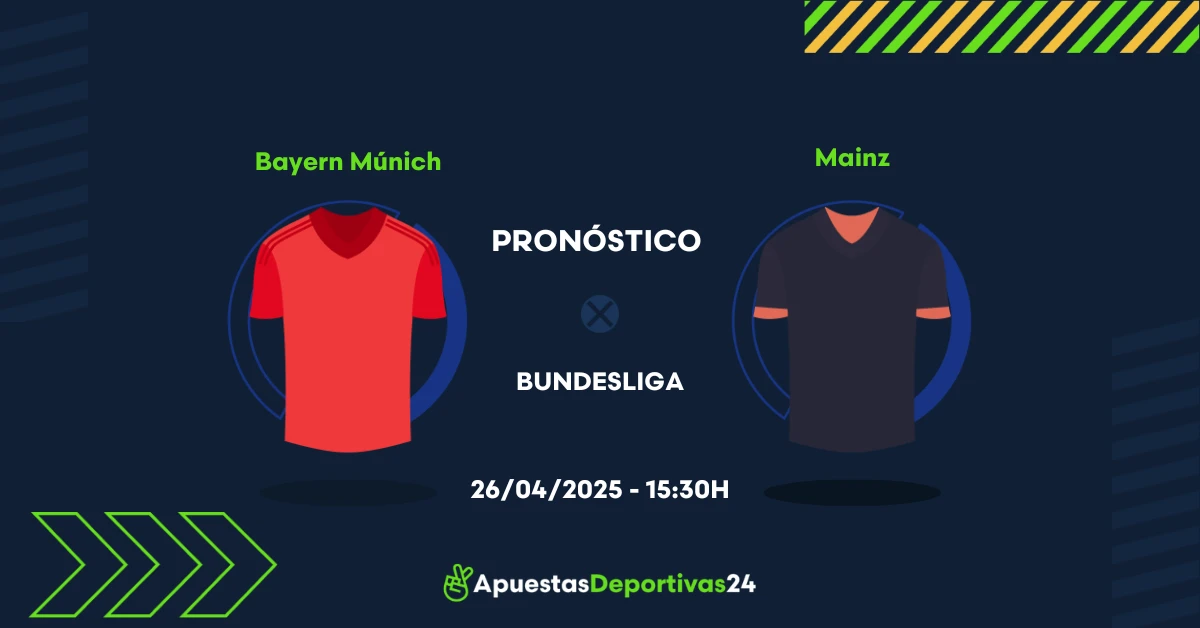 Pronóstico Bayern Munich vs Mainz (26/04/25) - Apuestas y Cuotas