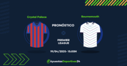 Pronóstico Crystal Palace vs Bournemouth (19/04/25) – Apuestas y Cuotas