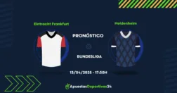 Pronóstico Eintracht Frankfurt vs Heidenheim (13/04/2025)