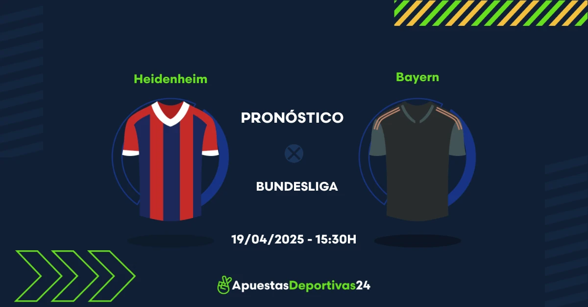 Pronóstico Heidenheim vs Bayern (19/04/25) - Apuestas y Cuotas