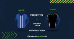 Pronóstico Ipswich vs Arsenal (20/04/25) – Apuestas y Cuotas