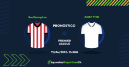 Pronóstico Southampton vs Aston Villa (12/04/2025)