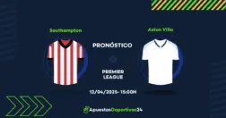 Pronóstico Southampton vs Aston Villa (12/04/2025)