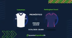 Pronóstico de apuestas al partido Tottenham vs Nottingham Forest – 21/04/2025
