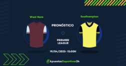 Pronóstico West Ham vs Southampton (19/04/25) – Apuestas y Cuotas