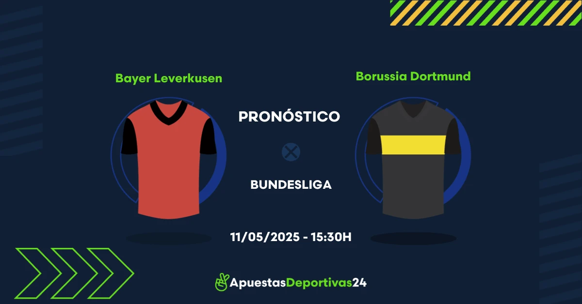 Pronóstico Bayer Leverkusen vs Borussia Dortmund (11/05/25) - Apuestas y Cuotas