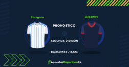 Pronóstico de apuestas al Zaragoza vs Deportivo 25/05/2025