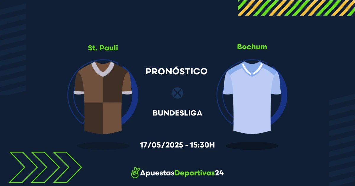 Pronóstico St. Pauli vs Bochum (17/05/25) - Apuestas y Cuotas