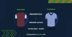 Pronóstico West Ham vs Tottenham (04/05/25) - Apuestas y Cuotas