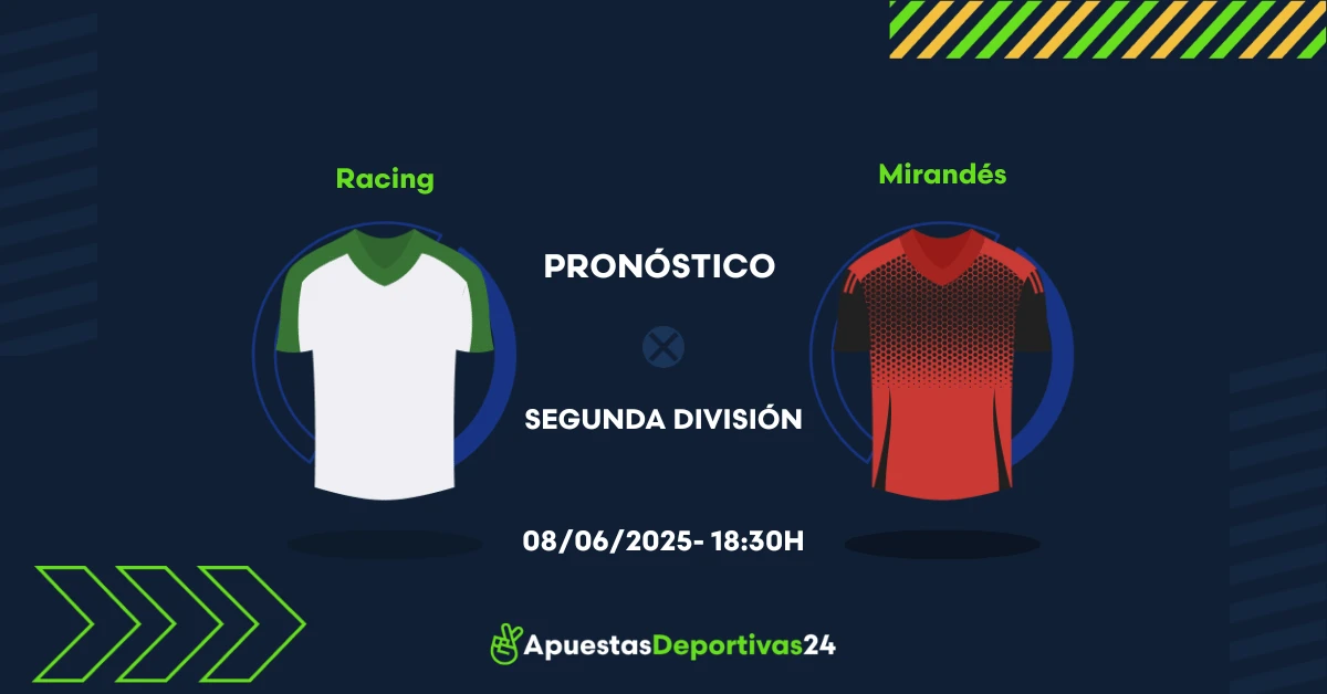 Pronóstico de apuestas al Racing vs Mirandés 08/06/2025