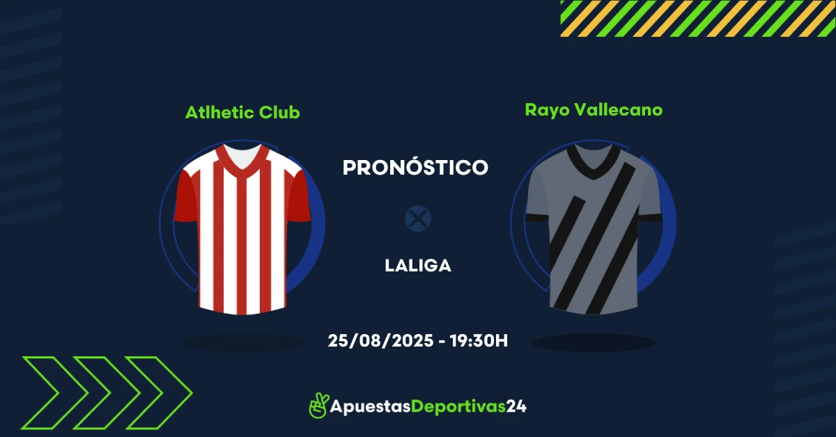 Pronóstico Athletic Bilbao vs Rayo Vallecano (25/08/25)