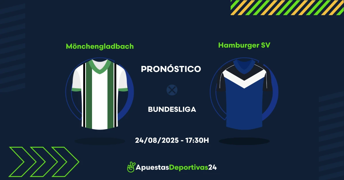 Pronóstico Borussia Mönchengladbach vs Hamburgo (24/08/25)