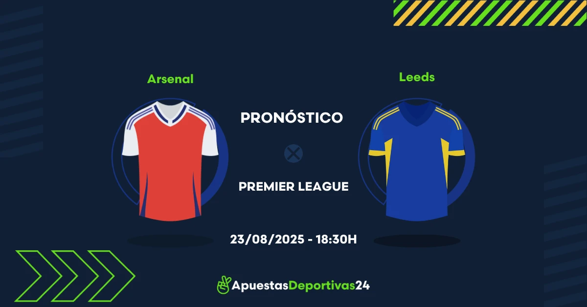 Pronóstico Arsenal vs Leeds (23/08/25)