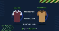 Pronóstico de apuestas Aston Villa vs Crystal Palace (31/08/25)