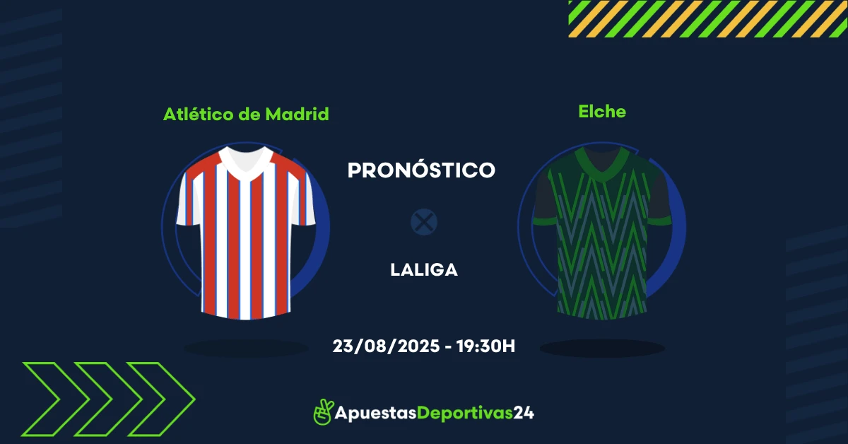 Pronóstico Atlético de Madrid vs Elche (23/08/25)
