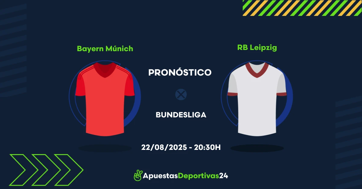 Pronóstico Bayern Múnich vs RB Leipzig (22/08/25)