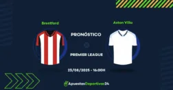 Pronóstico Brentford vs Aston Villa (23/08/25)
