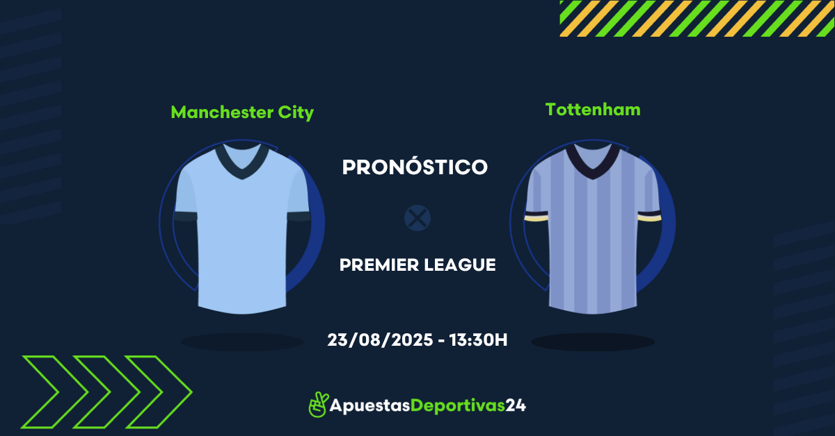 Pronóstico Manchester City vs Tottenham (23/08/25)