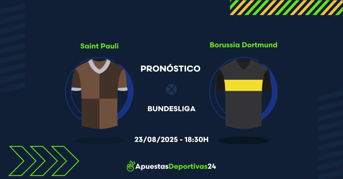 Pronóstico St. Pauli vs Borussia Dortmund (23/08/25)