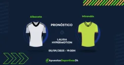Pronóstico de apuestas al Albacete vs CD Mirandés 05/09/2025
