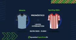 Pronóstico de apuestas Almería vs Sporting – 20/09/2025