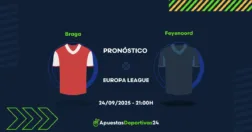 Pronóstico de apuestas Braga vs Feyenoord (24/09/25)