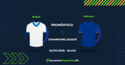 Pronóstico de apuestas Club Brujas vs Mónaco (18/09/25)