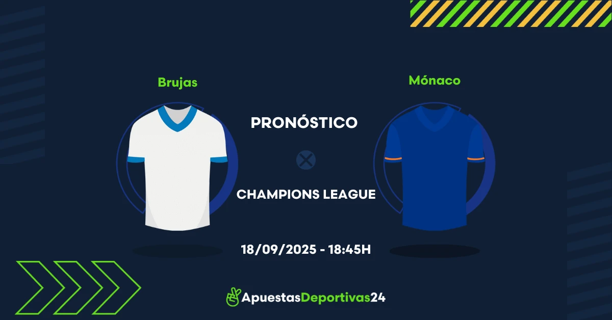 Pronóstico de apuestas Club Brujas vs Mónaco (18/09/25)