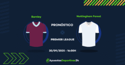 Pronóstico de apuestas Burnley vs Nottingham Forest (20/09/25)