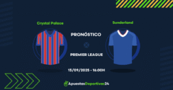 Pronóstico de apuestas Crystal Palace vs Sunderland (13/09/25)
