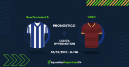 Pronóstico de apuestas al Real Sociedad B vs Cádiz 07/09/2025