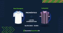 Pronóstico de apuestas al Real Zaragoza vs Valladolid 06/09/2025