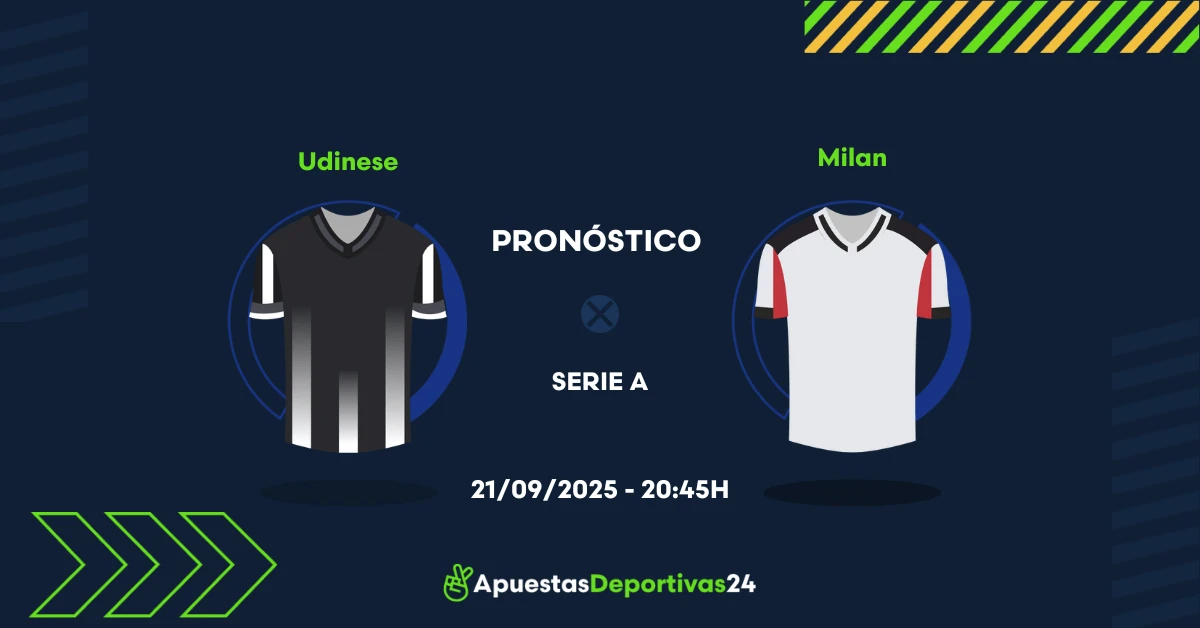 Pronóstico de apuestas Udinese vs Milan (20/09/25)