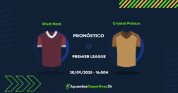 Pronóstico de apuestas West Ham vs Crystal Palace (20/09/25)