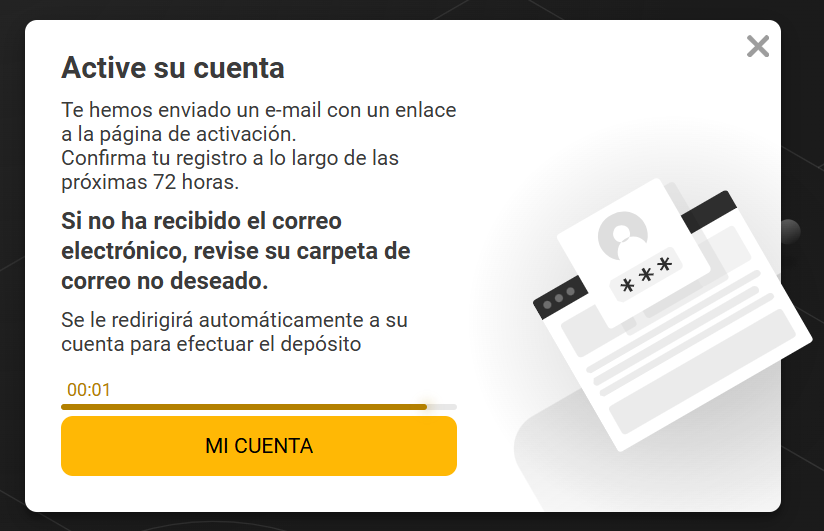 Validación de mail en Melbet Mensaje de validación de cuenta en Melbet