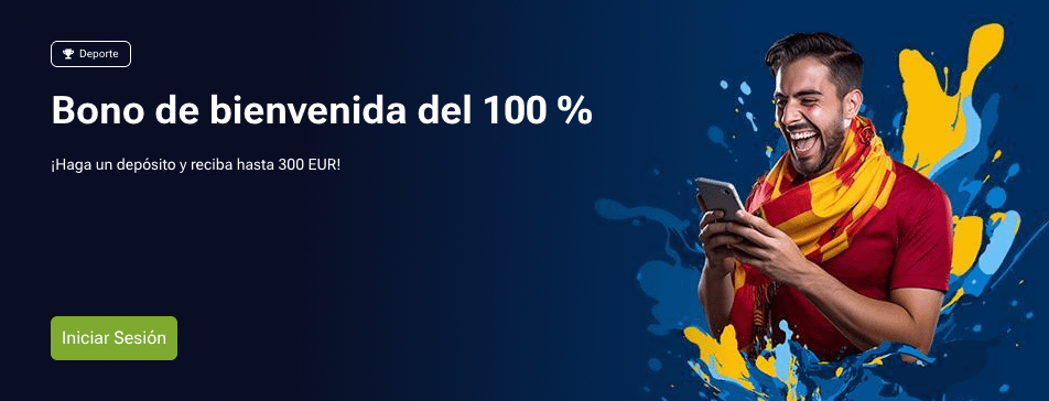 Bono de bienvenida 1xbet del 100 % hasta 300 EUR