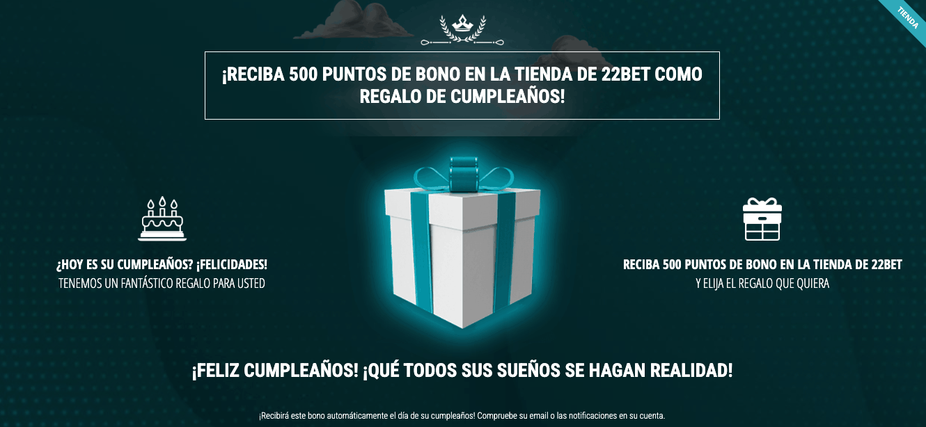 22bet-Get Sports Betting Bonuses on Your Birthday