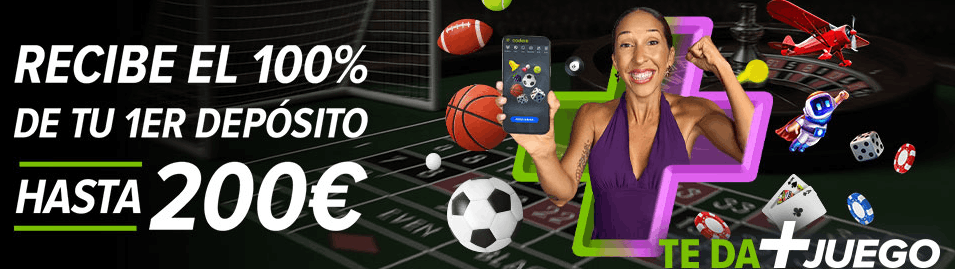 Bono de bienvenida Codere: 100% hasta 200€ (apuestas deportivas + casino)