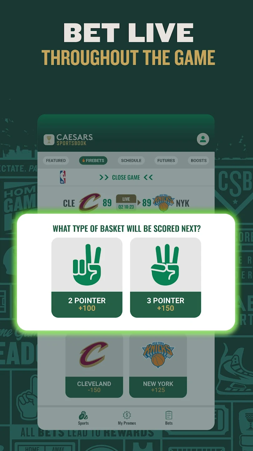 live betting caesars