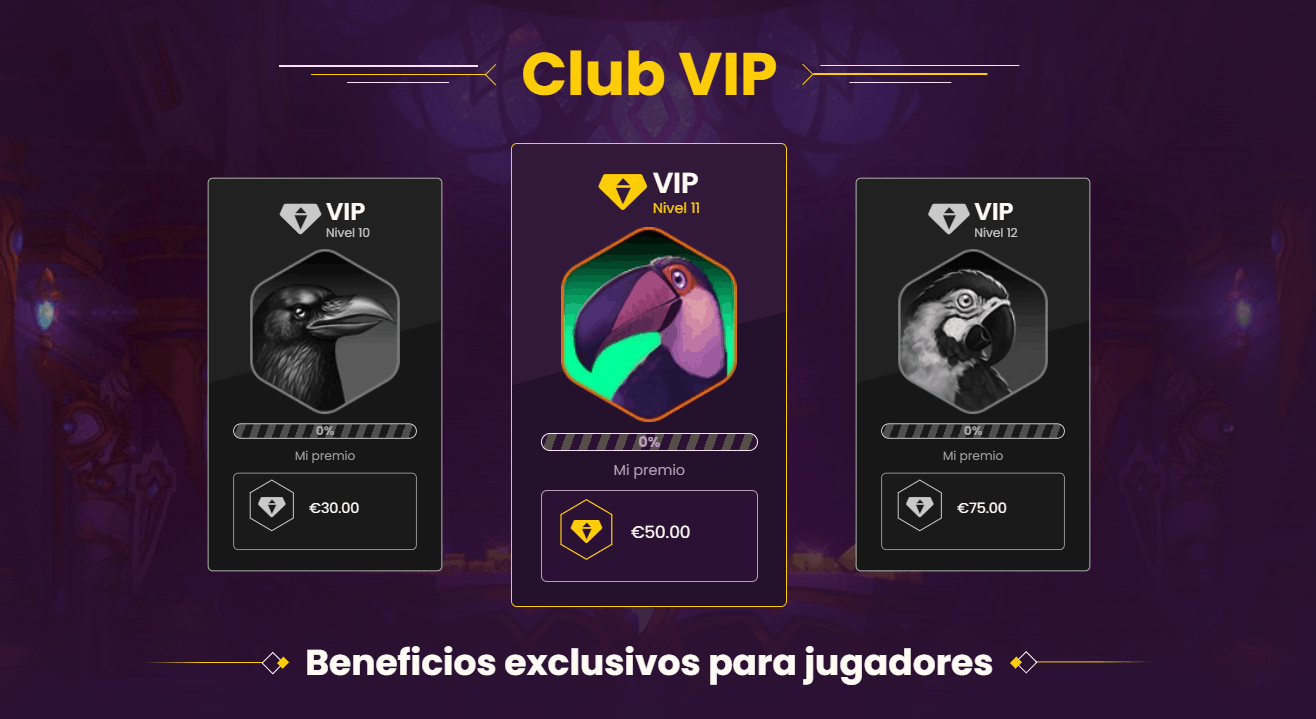 Imagen del Club VIP de Bizzo Casino
